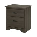 South Shore Furniture Versa 2-Drawer Night Stand, Gray Maple