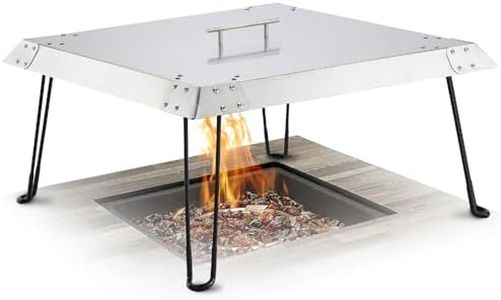 Maplefield Fire Pit Heat Deflector - All-in-One Heat Deflector and Fire Pit Cover - Perfect for Home Firepits, Gazebo, Patio, and More - Weather-Resistant Fireplace Cover