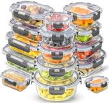 stusgo 15 Pack Glass Food Storage C