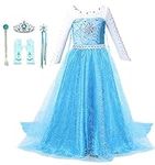 Girls Princess Elsa Dress Costume -
