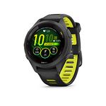 Garmin Forerunner® 265S Running Smartwatch, Colorful AMOLED Display, Training Metrics and Recovery Insights, Black and Amp Yellow, 42 mm