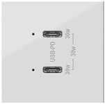 Legrand adorne Ultra-Fast Plus Power Delivery USB Type-C/C Outlet (Without Wall Plate, White, 1)