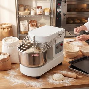 GarveeTech Commercial Food Mixer, 10.5 Qt Touch Screen Dough Mixer Machine with Timer, Security Shield, 650W Dual Rotating Dough Kneading Machine Food-grade Stainless Steel Bowl for Restaurant Bakery