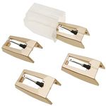 Record Player Needle - ZenTect Upgraded Golden Needle with Dimond Stylus Replacement for LP Vinyl Record Player Phonograph (Pack of 4)