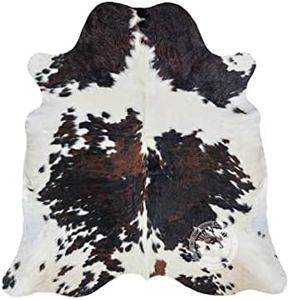 Natural Cowhide Leather Rug Tricolour XL 180 x 220 cm