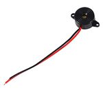 Intercom Buzzer, Akozon 3-24V Piezo Electronic Tone Buzzer Alarm Continuous Sound Cable Dash Warning Buzzer Length 100mm