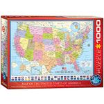 EuroGraphics 6000-0788 Map of the USA Puzzle, Various, 48 x 68 cm