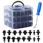 651PCS Car Rivet Clips, 16 Types Plastic Car Trim Clips Set with Removal Tool, Universal Car Bumper Mounting Clips, Liner Fixed Clips Fasteners Tool