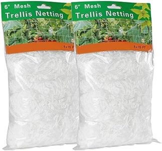 Trellis Netting ValueHall 2 Pack Heavy-Duty Polyester Plant Trellis Netting for Climbing Plants Plant Support Vine Climbing Hydroponics for Fruits Vegetables Fit in Indoor & Outdoor V7K03（5x15FT）