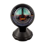 Black Adjustable Ball Night Vision Compass with Slope Meter, Boat Compass Dash Mount, Adjustable Dash Car Compass for Car Marine Boat Ship