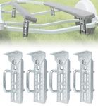 Aupar Heavy Duty 8" Boat Trailer Bunk Brackets, 4 PCS Galvanized Swivel Top Bunk Bracket Kit for 1.5" x 3", 2" x 3", 3" x 3" Boat Trailer Crossmember