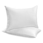 Snugglemore Luxury Super King Pillows Extra Long 19"x36" 48x90cm Bolster Size Optional Pillowcases Available in White or Cream (Pillow Pair)