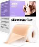 AWD Silicone Scar Sheets for Surgical Scars - Medical Grade Silicone Scar Tape for C Section, Tummy Tuck Tape, Keloid Treatment - Silicone Skin Patches After Surgery Must Haves (1.6" x 60" Roll)