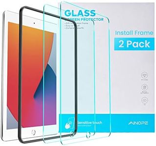 [2 PACK Gift INSTALL FRAME] iPad 9.7" 6th Generation Screen Protector (2018&2017) , Tempered Glass iPad Air 2 Screen Protector for iPad Pro 9.7 Compatible with Apple Pencil HD/Anti-Scratch