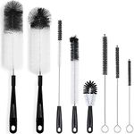 ALINK 8-Pack Bottle Cleaning Brush Set - Long Handle Black Bottle Cleaner for Washing Narrow Wine/Beer Bottles, Thermos, HydroFlask Tumbler, S¡�¯Well, Sports Water Bottles, Kettle/Lid Brush, Straw Brush