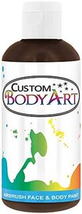 Custom Body Art 8-ounce Brown Water Based Airbrush Body Art & Face Paint