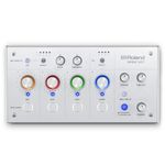 Roland BRIDGE CAST Dual Bus Gaming Mixer in Ice White | Pro Audio Streaming Interface and Mixer for Online Gamers | 32-Bit Hardware DSP | USB-C Windows and Mac Connectivity | XLR Input for Microphones