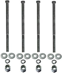 Jungle Gym Kingdom - 7" x 3/8" Swing Hangers Galvanized Hex Bolt Hardware Kit