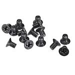 uxcell M4 x 6mm Phillips Screw Fastener Black for Laptop PC TV Fan Switch 50pcs