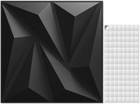 AMZDEPOT 3D Wall Panel for Interior Wall Décor with Tape, PVC Diamond Textured Wall Panels, Accent Wall Panels for Living Room Lobby Bedroom Hotel Office, 12''x12'', 20 Pack, Black