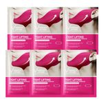 6PCS Collagen Face Mask V-Line - Double Chin Lifting Mask for Jawline Contouring, Skin Firming & Tightening Facial Mask, Reusable Chin Strap for Women & Men (6 count (Pack of 1))