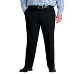 Haggar Men's Premium Comfort Dress Straight Fit Flat Front Pant Reg. and Big & Tall Sizes, Black - Bt, 46W x 29L