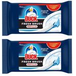 2X Duck Fresh Brush Refills (2 Packs, 24 Flushable Cleaning Pads)- Biodegradable- Duck Toilet Bowl Cleaner