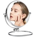 AumVum Travel Mirror Folding 10X Magnifying, 6" Compact Double-Sided Makeup Vanity Mirror,Portable Handheld & Wall Hanging for Shaving Bathroom and Desktop Use, No Light