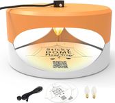 Orange and White Gray Aspectek Sticky Dome Flea Trap with 2 Sticky Discs. Odorless Insect Traps, Effective for Indoor Use - 2 Pack