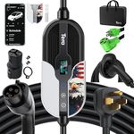 Tera Portable Electric Vehicle Charger: All SAE J1772 EVs with Tesla Adapter, Level 1+2 up to 32 Amp 120V 240V, Wi-Fi & BT Enabled ETL 25FT Charging Cable with Holder NEMA 14-50 & NEMA 5-15, P01