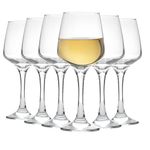 Argon Tableware White Wine Glasses Set of 6-295ml - Tallo Collection - Large Dishwasher Safe Red Wine Glasses Set for Restaurant, Hen Party, Celebrations