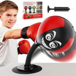 Desktop Punching Bag with Suction Cup - Stress Relief Toy for Office Desk, Heavy Duty Boxing Ball for Adults and Kids, Fun Gift for Coworkers & Friends