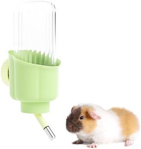 Pet Water Bottle for Cage Crate - 17oz No Drip BPA Free Water Dispenser for Small Animal Rabbit Guinea Pig Chinchilla Ferret Squirrel Hedgehog - Green