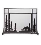 Large Mountain Cabin Fire Screen With Door by Plow & Hearth