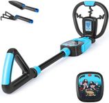 DeeAWai Kids Metal Detector for Boys & Girls 4-10, 1lb-Metal Detector Lightweight for Kids, Adjustable Stem from 23.6" to 28.3", 4"-Depth, Waterproof Metal Detector with Shovel Rake