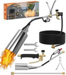WELLUCK Propane Torch Weed Burner, Weed Torch 1,800,000 BTU Flame Weeder with CGA 510 11.5FT Hose, Heavy Duty Blow Torch with Self Igniter, Flamethrower for Weeding, Barbecue, Asphalt, Snow Melting