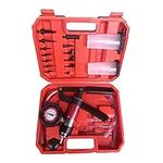 Yonligonju 23PCS Handheld Vacuum Pump Tester Brake Bleeder Kit Brake System Bleeding Tools with Adapters and 2 Reservoir Bottles Automotive Brake for Car Truck Motorcycle