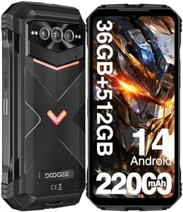 DOOGEE V MAX Plus(2024) 5G Rugged Smartphone,22000mAh 36GB+512GB,200MP+32MP+20MP Night Vision Rugged Cell Phone,Android 14 Rugged Phone,6.58" FHD+120Hz IPS Screen,IP68/IP69K Waterproof Phone,NFC/OTG