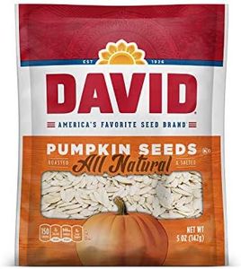 DAVID Seeds Salted and Roasted Pumpkin Seeds, Keto Friendly Snack, 5 OZ Bags, 12 Pack