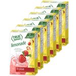 True Lemon Strawberry Lemonade 10ct Naturally Flavoured Drink Mix - 10 Calories Per Packet - No Artificial Sweeteners or Preservatives (6 Pack)