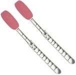 2 Pcs Folding Lotion Applicator for Back,Long Handled Back Lotion Applicator,Back Cream Applier for Senior,Sunscreen Applicator for Back Foldable,Back Applicator for Cream (Rose Red)