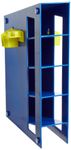 Heathrow Scientific HD20612M Blue Abs Plastic Magnetized Manual Pipette Rack, 291mm Length X 88mm Width X 401mm Height