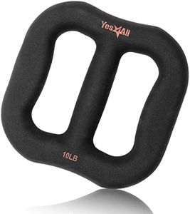 Yes4All 3-in-1 Multifunctional Neoprene Dumbbell/Multi-Usage Dumbbell with Solid Core, Ergonomic Curve,Black