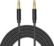 2M / 6.6FT Aux 3.5mm Cable, T Tersely Gold-Plated Auxiliary Audio Cord, Nylon Braided Male to Male for Headphones,Car Home Stereos,Speaker,iPhone,iPad,iPod,Samsung Smart Phones,Sony,Tablets & More