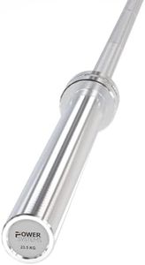 Power Systems 23.5kg Squat Bar - Designed specifically for Powerlifters with aggressive knurling and a 17.5" loadable, polished steel sleeve