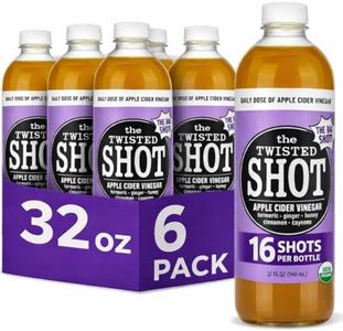 The Twisted Shot – Apple Cider Vinegar Shots with Ginger, Turmeric, Honey, Cinnamon & Cayenne | Drink for Digestion, Immunity & Gut Health | Ready to Drink | 6, 32 oz