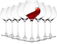 Gusto Nostro Crystal Wine Glasses Set of 8, 22 Oz Long Stem Modern Wine Glasses for White and Red Wine, Dishwasher Safe, Fancy, Elegant, Large and Tall Wine Glass for Wedding Christmas Anniversary