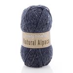 Mary Maxim Y083-307 Natural Alpaca Tweed Yarn, Blue Stone