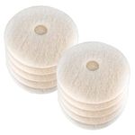 Virginia Abrasives 416-50157 Floor Maintenance Pads, Non-Woven Floor Pads for Orbital Cleaning - Thick Polishing Replacement Pads, Ideal for Synthetic Floors Cleaner/Polisher Pads 10 Pack 15" White