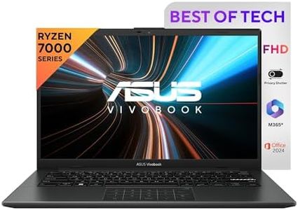 ASUS Vivobook Go 14, AMD Ryzen 5 7520U,Thin & Light Laptop (AMD Radeon iGPU/16GB RAM/512GB SSD/FHD/14/60Hz/42WHrs/Windows 11/M365 Basic (1Year)*/Office Home 2024/Mixed Black/1.38 kg) E1404FA-NK5542WS